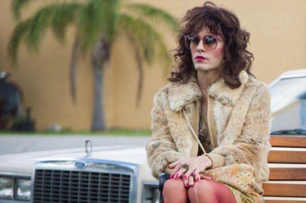 This image released by Focus Features shows Jared Leto as Rayon in a scene from "Dallas Buyers Club."