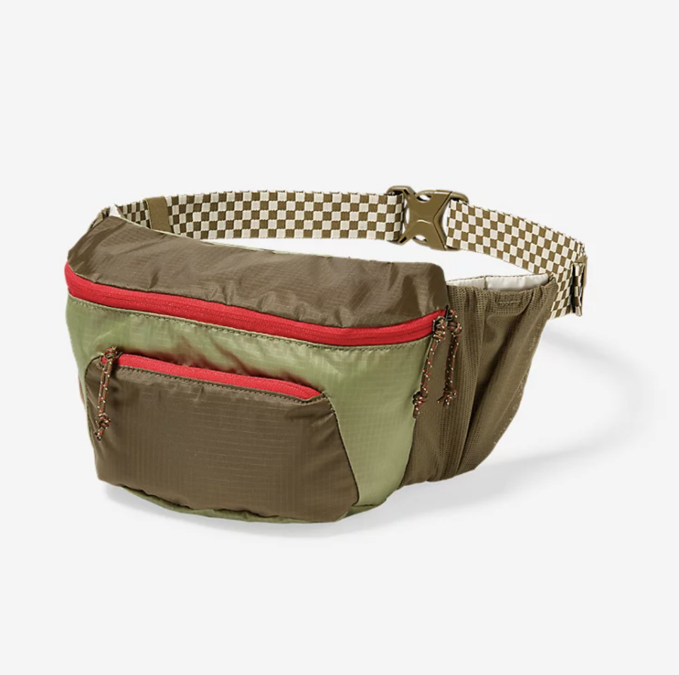 Great. + Eddie Bauer The Hip Pack in green and red plaid (Photo via Eddie Bauer)
