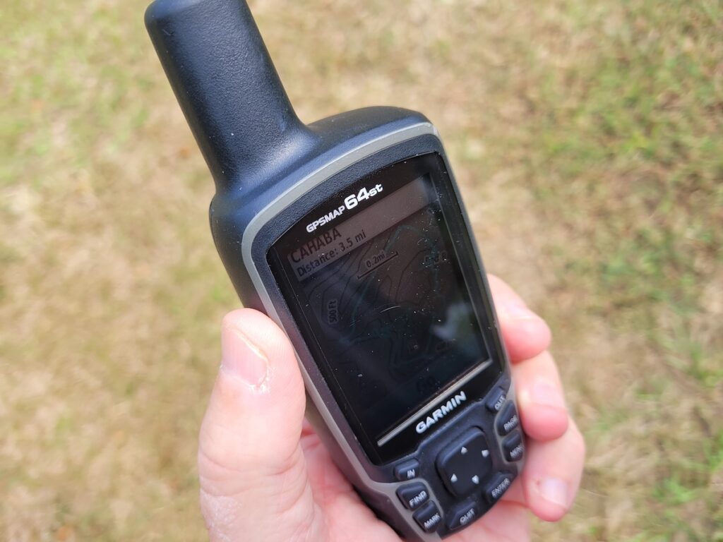 A hiking GPS
