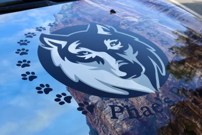 Phae's Pack logo is displayed on the hood of his car, Ivins, Utah, August 31, 2022 | Photo by Jessi Bang, St. George News