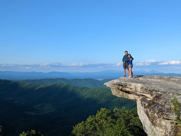 overlooking the panoramic view