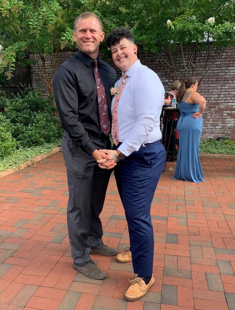 Ryan and Nicolette are seen in a recent photo. The couple still remain married and live together.